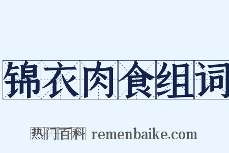 锦衣肉食组词是什么意思的图片